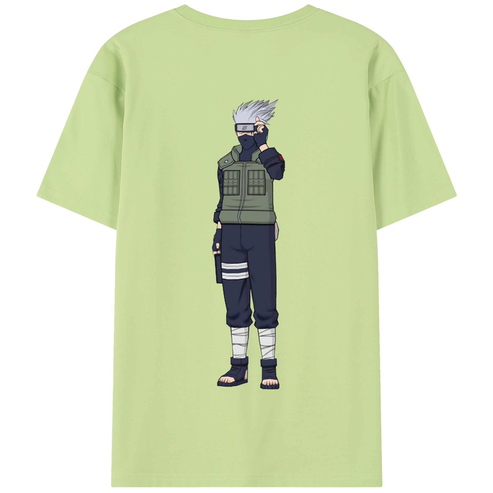 （画像用） NARUTO -ナルト- はたけ カカシ Hatake Kakashi 綿100％半袖Tシャツ（背面プリント）